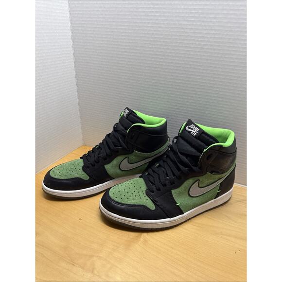 Air Jordan 1 Hi Zoom Air Zen Green CK6637-002 High Black Tomatillo Sz 10.5 - Picture 5 of 10